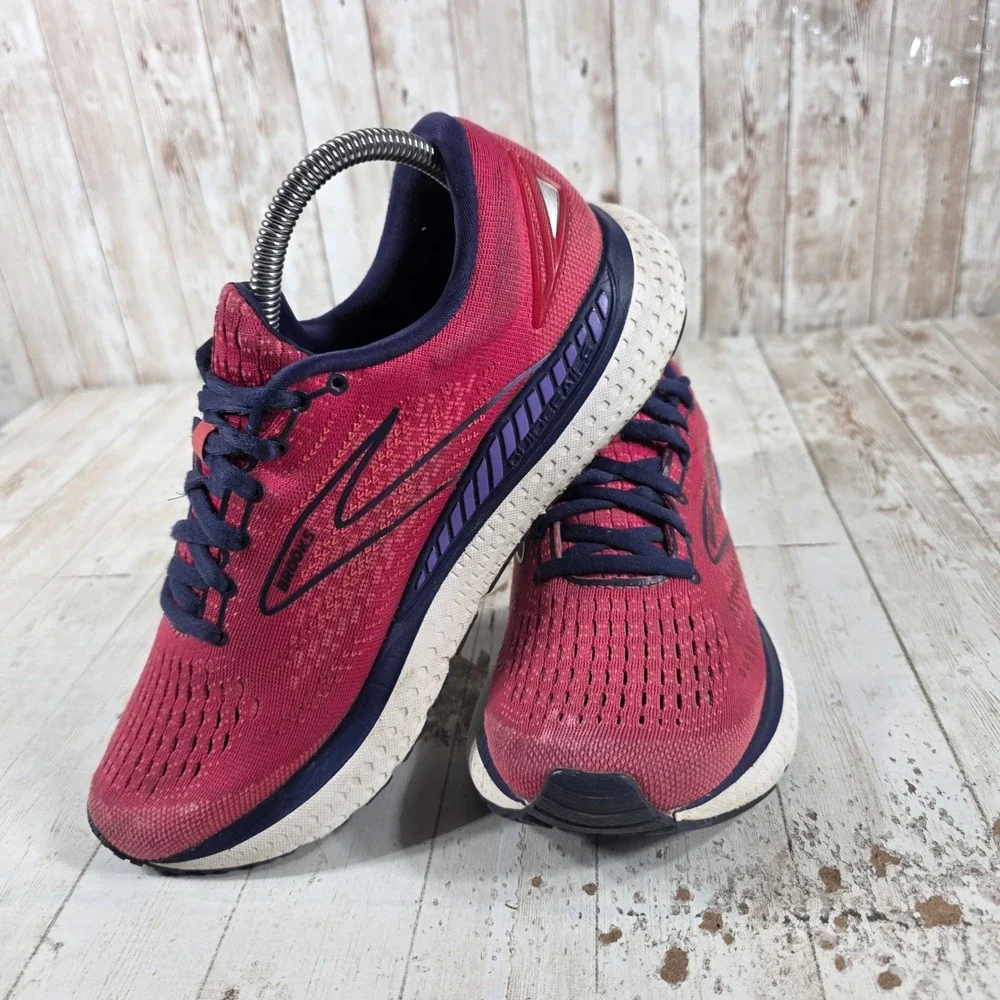 Brooks Glycerin GTS 19 Womens 9 Running Shoes Berry Pink Purple 1203441B623